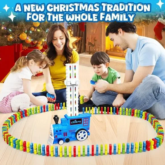 Domino Train Toys Games for Kids - Automated Dominoes-Placing Model Train for To - Picture 6 of 6
